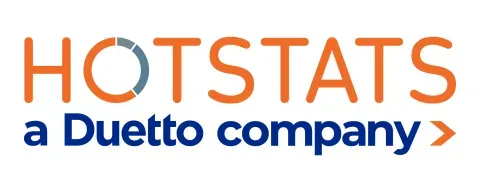 A logo which reads "HotStats: a Duetto company"