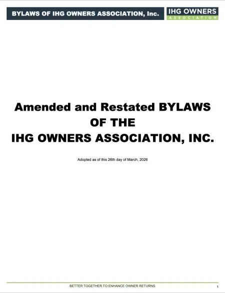 Amended and Restated Bylaws 2026 Cover Image