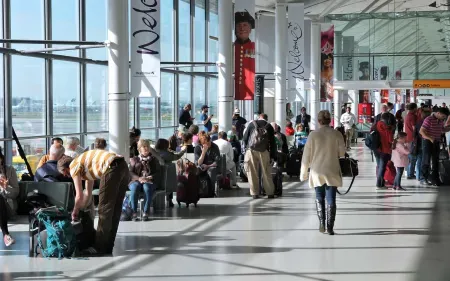 busy airport terminal