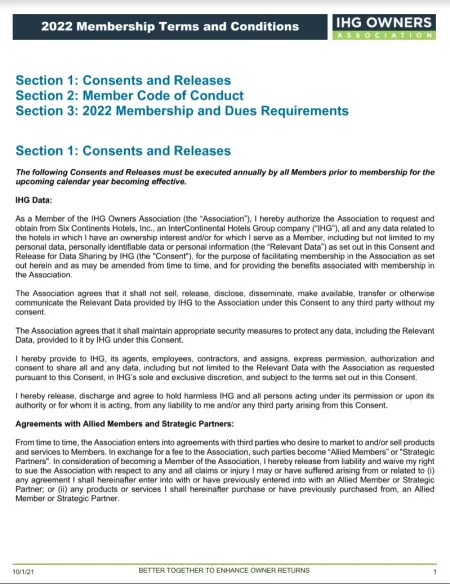 2022 Terms & Conditions Front Page