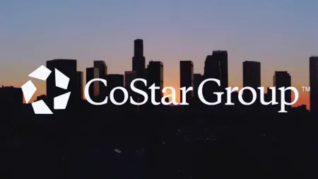 CoStar logo over cityscape