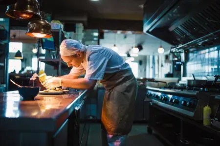 Guy in a kitchen